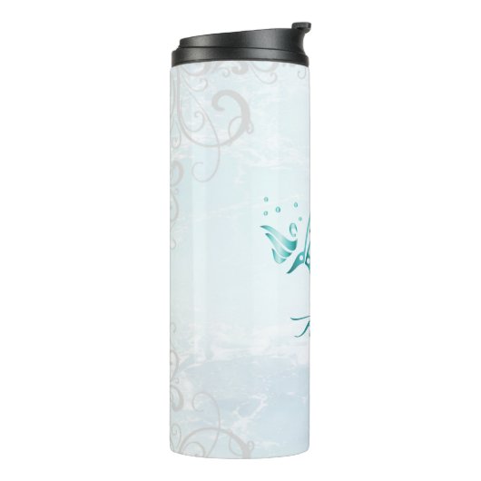Aquamariner Dolphin Personalisierter Thermaltumble Thermosbecher (Nach links gedreht)