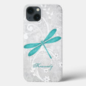 Aquamariner Dragonfly-Personalisierter iPhone-X-Fa Case-Mate iPhone Hülle (Rückseite)