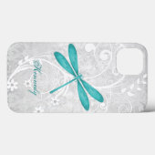 Aquamariner Dragonfly-Personalisierter iPhone-X-Fa Case-Mate iPhone Hülle (Rückseite (Horizontal))