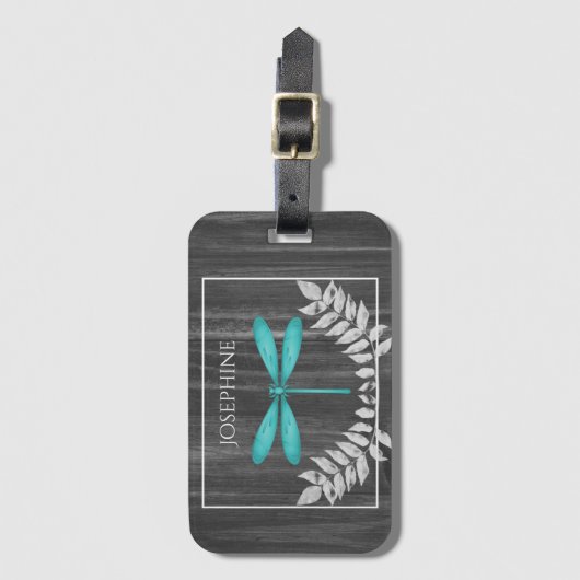 Aquamariner Dragonfly Rustikaler Gepäckträger Gepäckanhänger (Vorderseite Vertikal)