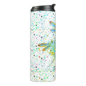 Aquamariner Dragonfly-Spritzer personalisierter Th Thermosbecher (Nach links gedreht)
