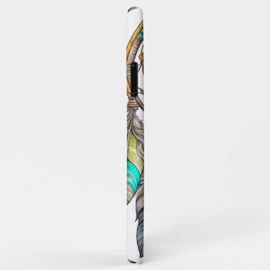 Aquamariner Dreamcatcher Mystical Boho Feathers an Case-Mate iPhone Hülle (Hinten/Rechts)
