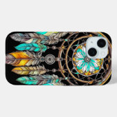 Aquamariner Dreamcatcher Mystical Boho Feathers an Case-Mate iPhone Hülle (Rückseite (Horizontal))