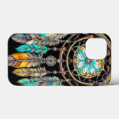 Aquamariner Dreamcatcher Mystical Boho Feathers an Case-Mate iPhone Hülle (Rückseite (Horizontal))