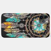 Aquamariner Dreamcatcher Mystical Boho Feathers an Case-Mate iPhone Hülle (Rückseite (Horizontal))