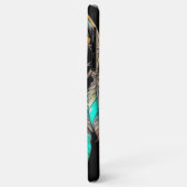 Aquamariner Dreamcatcher Mystical Boho Feathers an Case-Mate iPhone Hülle (Hinten/Links)