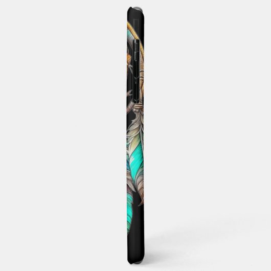 Aquamariner Dreamcatcher Mystical Boho Feathers an Case-Mate iPhone Hülle (Hinten/Links)