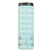 Aquamariner Eiffelturm Blühe Thermal Tumbler Thermosbecher (Rückseite)