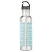 Aquamariner Eiffelturm Blühe Wasserflasche Edelstahlflasche (Rückseite)