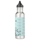 Aquamariner Eiffelturm Blühe Wasserflasche Edelstahlflasche (Rechts)