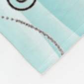 Aquamariner Eiffelturm Blühte Fleece Blanket (Ecke)