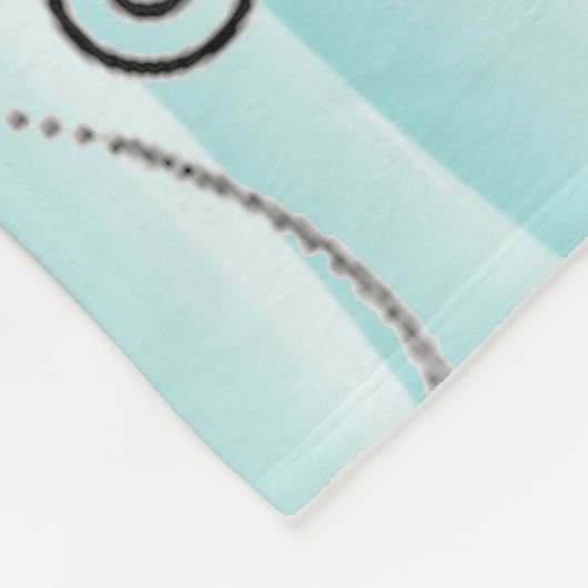 Aquamariner Eiffelturm Blühte Fleece Blanket (Ecke)