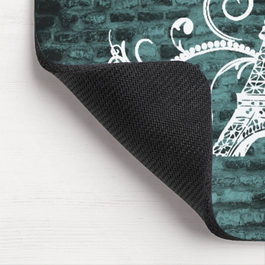 Aquamariner Eiffelturm Grunge Mouse Pad Mousepad (Ecke)