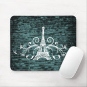Aquamariner Eiffelturm Grunge Mouse Pad Mousepad (Mit Mouse)