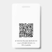 Aquamariner eingetragener Foto-ID-Abzeichen-Logo Q Ausweis (Back)