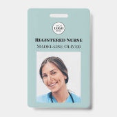 Aquamariner eingetragener Foto-ID-Abzeichen-Logo Q Ausweis (Front)