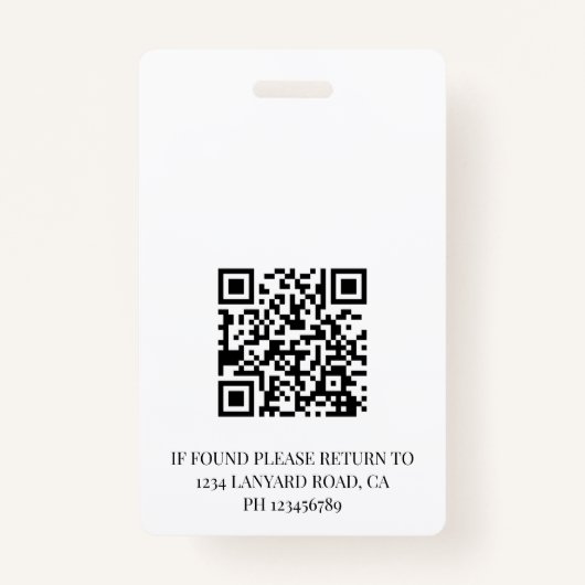 Aquamariner eingetragener Foto-ID-Abzeichen-Logo Q Ausweis (Rückseite)