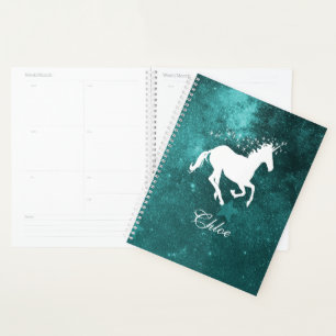 Aquamariner Einhorn-Personalisierter Planer
