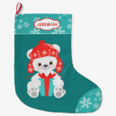 Aquamariner Eisbär Großer Weihnachtsstrumpf (Vorderseite)