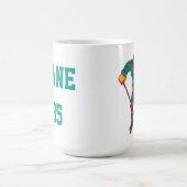 Aquamariner Eishockeyspieler, personalisierte Umar Kaffeetasse (Mittel)