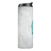 Aquamariner Eleganpfau Personalisierter Thermaltum Thermosbecher (Nach links gedreht)