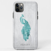Aquamariner Elegant Peacock Case-Mate iPhone Case (Rückseite)