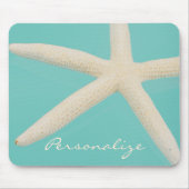 Aquamariner, eleganter Meeresstrand Mousepad (Vorne)