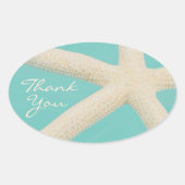 Aquamariner, eleganter Meeresstrand Ovaler Aufkleber (Vorderseite)