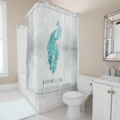 Aquamariner Eleganter Pfauenduschvorhang Duschvorhang (Beispiel)