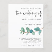 Aquamariner Eukalyptus-Minimaler Einladung zur Hoc (Vorderseite)