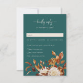 Aquamariner Fall RSVP Karte (Vorderseite)