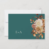 Aquamariner Fall RSVP Karte (Rückseite)
