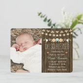 Aquamariner Fall Rustikale Zeichenkette der Light  Ankündigung (Stehend Vorderseite)