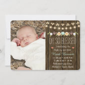 Aquamariner Fall Rustikale Zeichenkette der Light  Ankündigung (Vorderseite)