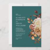 Aquamariner Fall Terracotta Einladung (Vorderseite)