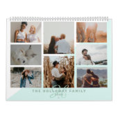 Aquamariner Familienname für Monogramm, blau 20 Fo Kalender (Titelbild)