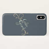 Aquamariner Farbwächter mit wirbellem Hintergrund Case-Mate iPhone Hülle (Rückseite (Horizontal))