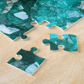 Aquamariner Felsen-Süßigkeits-Quarz Puzzle (Seite)
