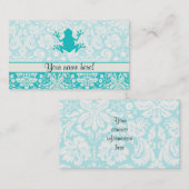 Aquamariner Frosch Visitenkarte (Vorne/Hinten)