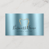 Aquamariner Funkelnd Goldzahn-Zahnarzt Visitenkarte (Vorderseite)