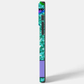 Aquamariner funkelnder Glitzer, lila Schmetterling Case-Mate iPhone Hülle (Rückseite / Links)
