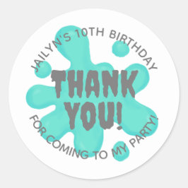 Aquamariner Gastgeschenk-Sticker Runder Aufkleber