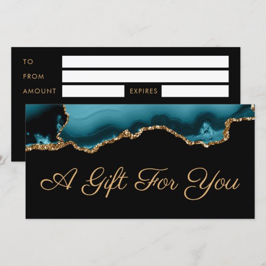 aquamariner Geschenkgutschein (Vorne/Hinten)