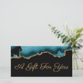 aquamariner Geschenkgutschein (Stehend Vorderseite)