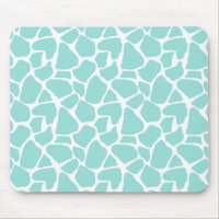 Aquamariner Giraffen-Druck Mousepad