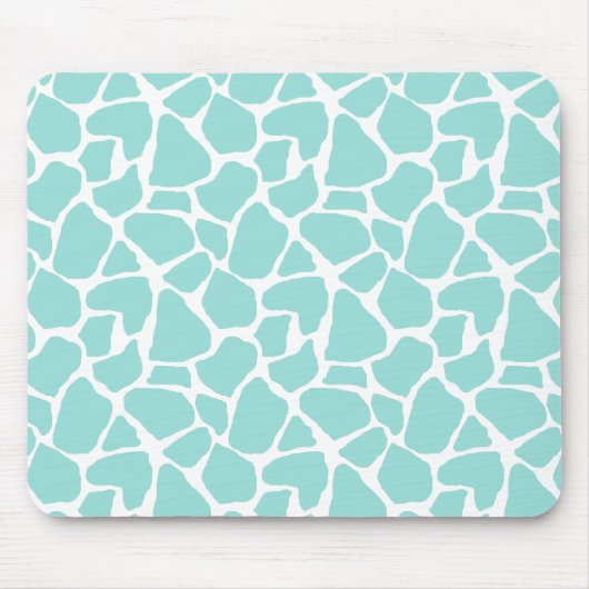 Aquamariner Giraffen-Druck Mousepad (Vorne)
