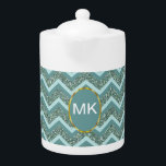 Aquamariner Glitzer<br><div class="desc">Wir feiern die neuen 2013 Trends in diesem lustigen aquamarinen Zickzack-Muster mit funkelnd Glitzer - Wir haben alle in diesem Design verwendeten Bilder individuell verlassen - Sie können mit ihnen nach Ihren Wünschen spielen - Klicken Sie auf die orange Schaltfläche 'Customize This' und markieren Sie das Bild, das Sie gewollt...</div>