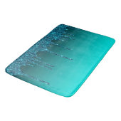 Aquamariner Glitzer Badematte (Schrägansicht)