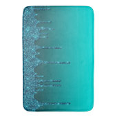 Aquamariner Glitzer Badematte (Vorderseite Vertikal)