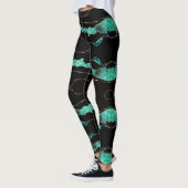Aquamariner Glitzer Black Leggings (Links)